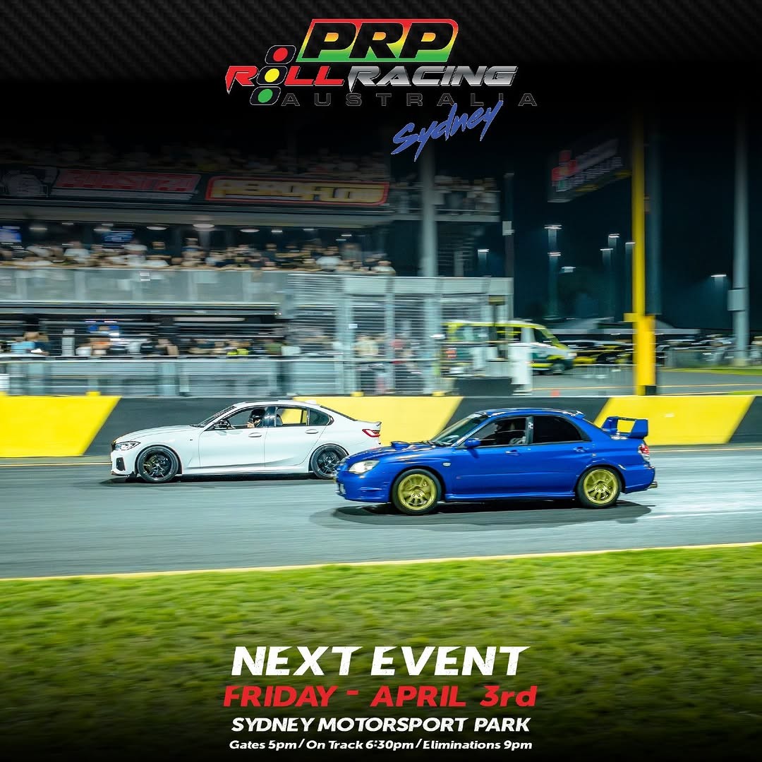 PRP Roll Racing Sydney — JDM/Muscle track day in Sydney, NSW on Friday 3 April 2026