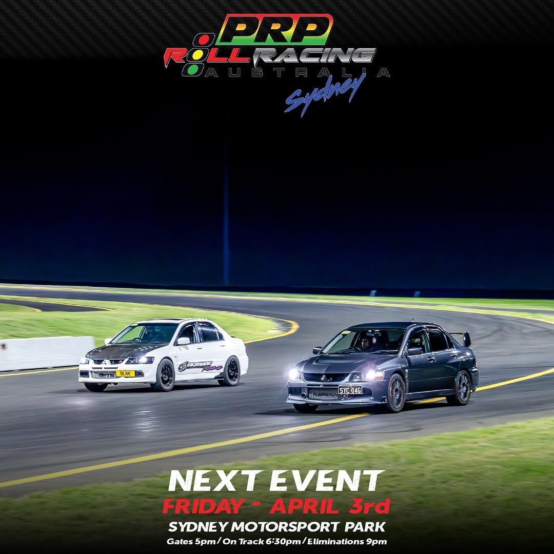 PRP Roll Racing Sydney — JDM/Muscle track day in Sydney, NSW on Friday 3 April 2026
