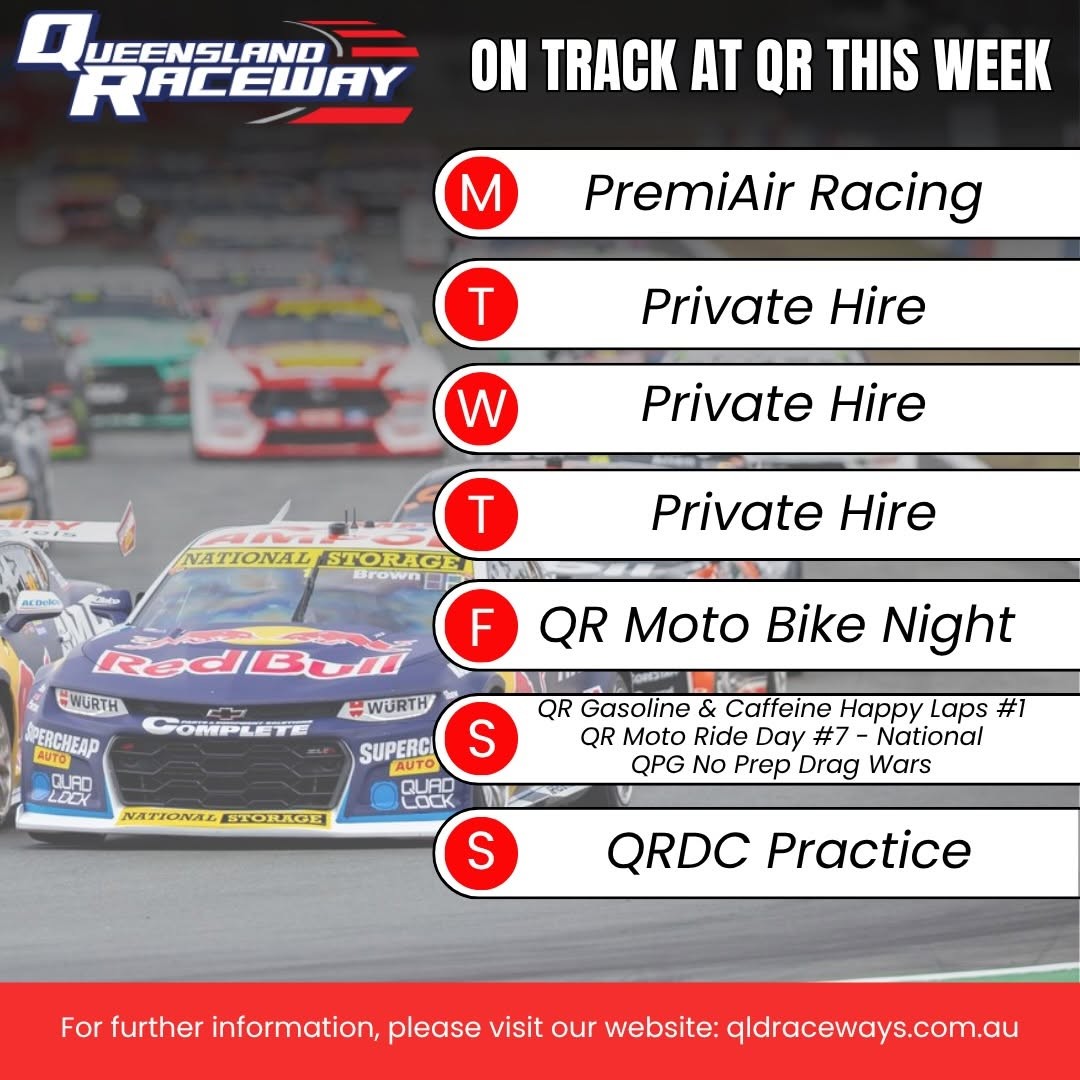QR Gasoline & Caffeine Happy Laps #1 — track day in Brisbane, QLD on Saturday 4 April 2026