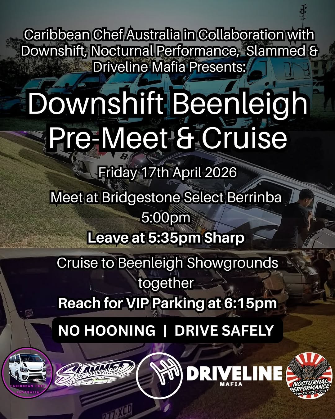 Downshift Beenleigh Pre-Meet & Cruise — JDM/Stance car meet in Brisbane, QLD on Friday 17 April 2026