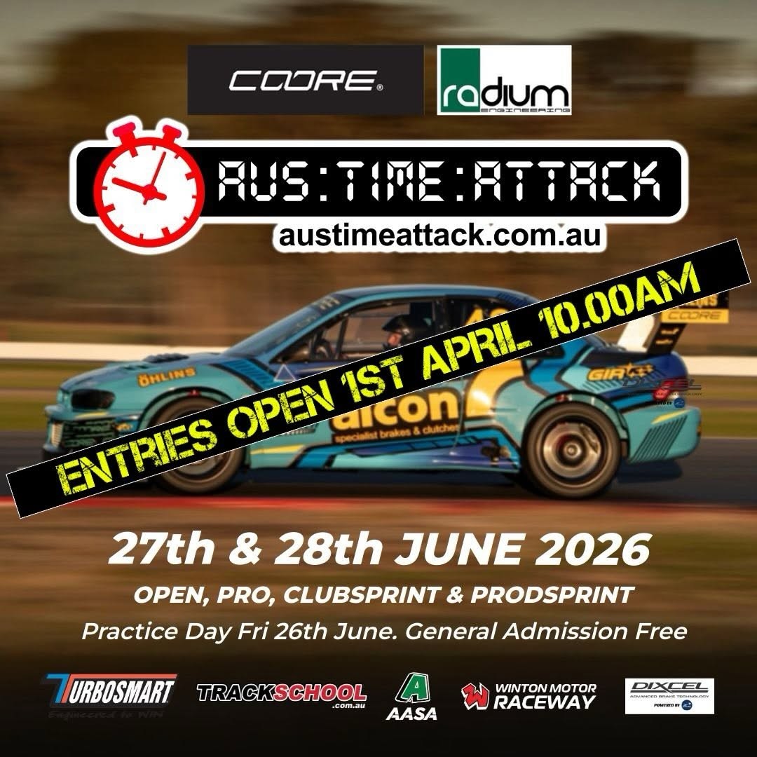 COORE | RADIUM ENGINEERING Aus Time Attack — JDM track day in Melbourne, VIC on Friday 26 June 2026