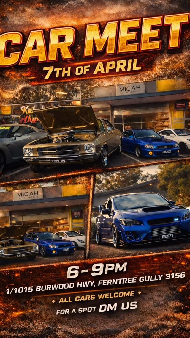 Car Meet — JDM car meet in Melbourne, VIC on Tuesday 7 April 2026