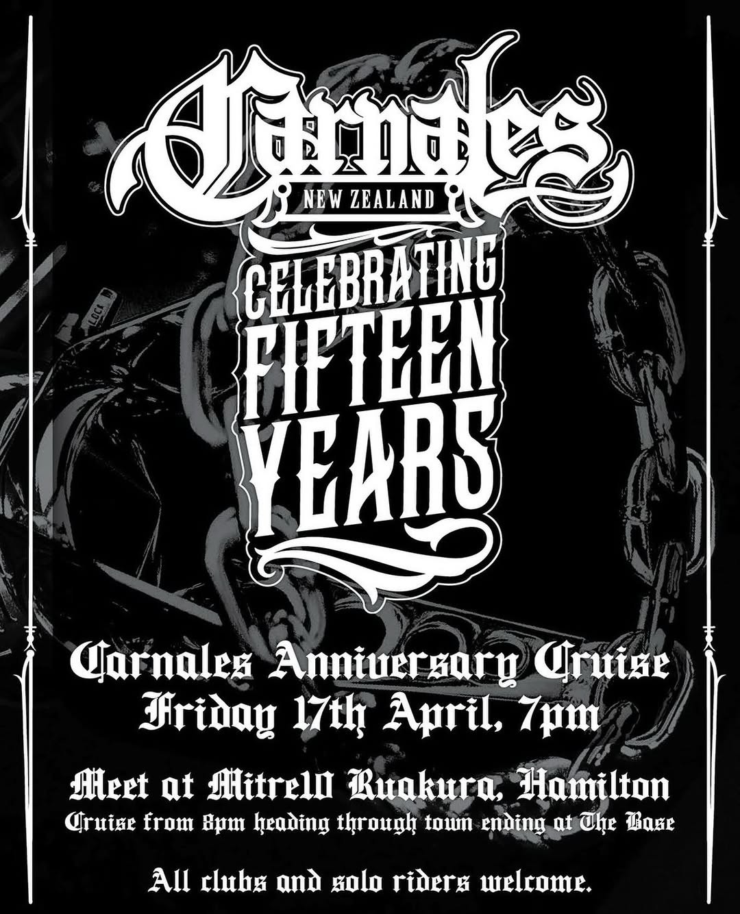 Carnales Anniversary Cruise — Stance car meet in International on Friday 17 April 2026