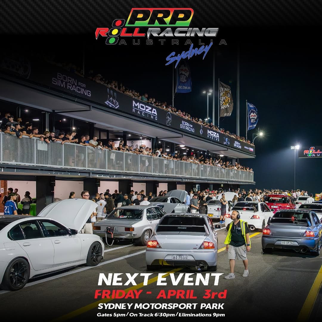 PRP Roll Racing Sydney — JDM/Muscle track day in Sydney, NSW on Friday 3 April 2026
