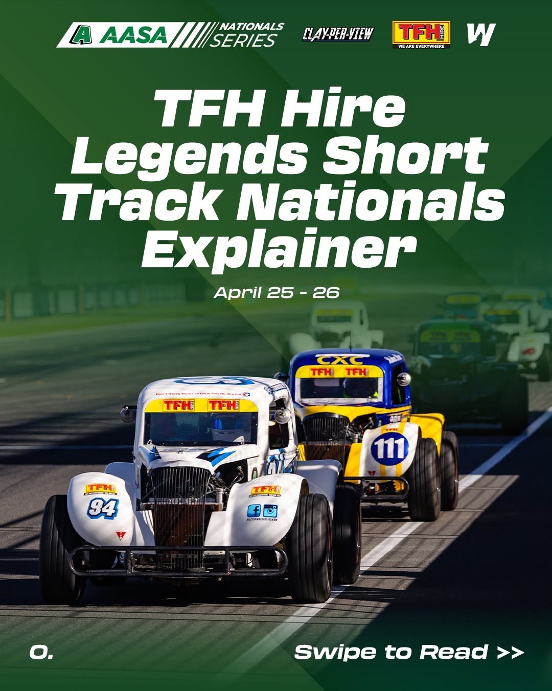 TFH Hire Legends Short Track Nationals — Classic/Muscle spectator event in Sydney, NSW on Saturday 25 April 2026
