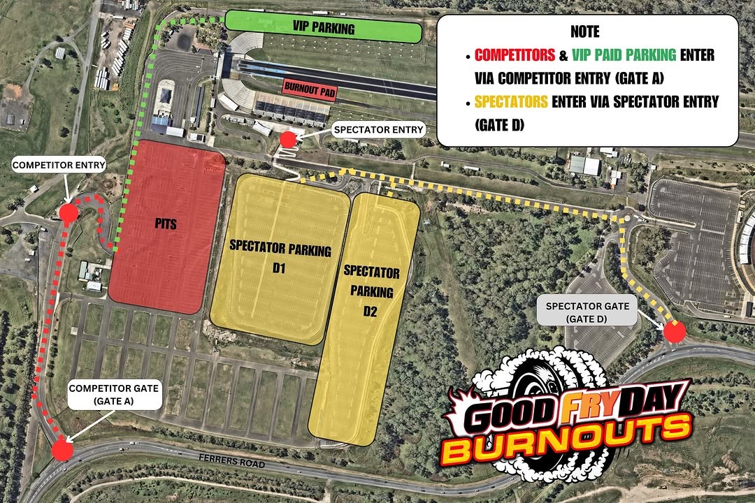 Good Fryday Burnouts — Muscle track day in Sydney, NSW on Thursday 2 April 2026