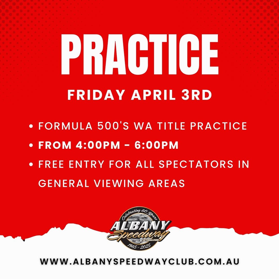 Formula 500's WA Title Practice — track day in Perth, WA on Friday 3 April 2026