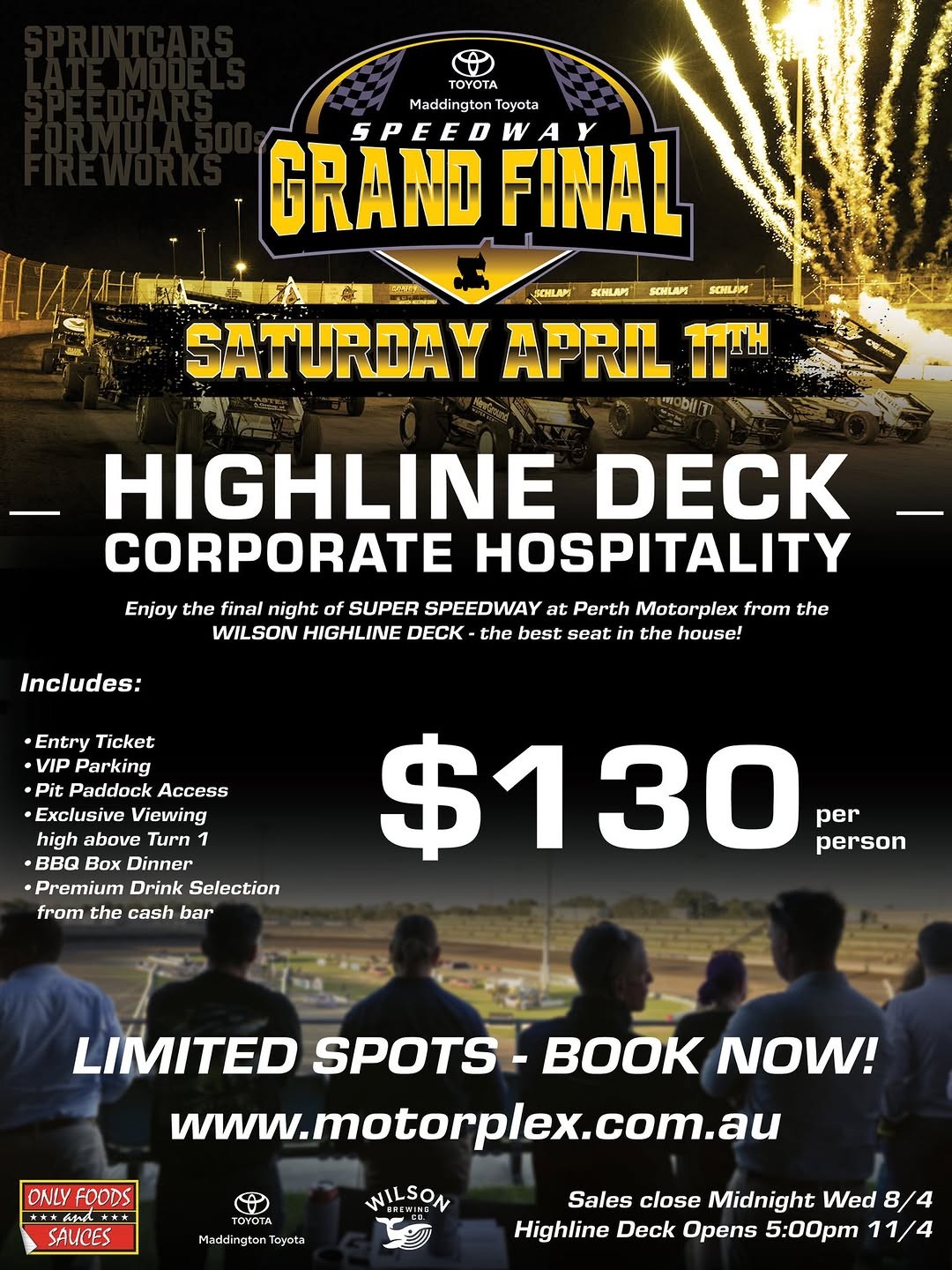 Maddington Toyota Speedway Grand Final — Muscle spectator event in Perth, WA on Saturday 11 April 2026