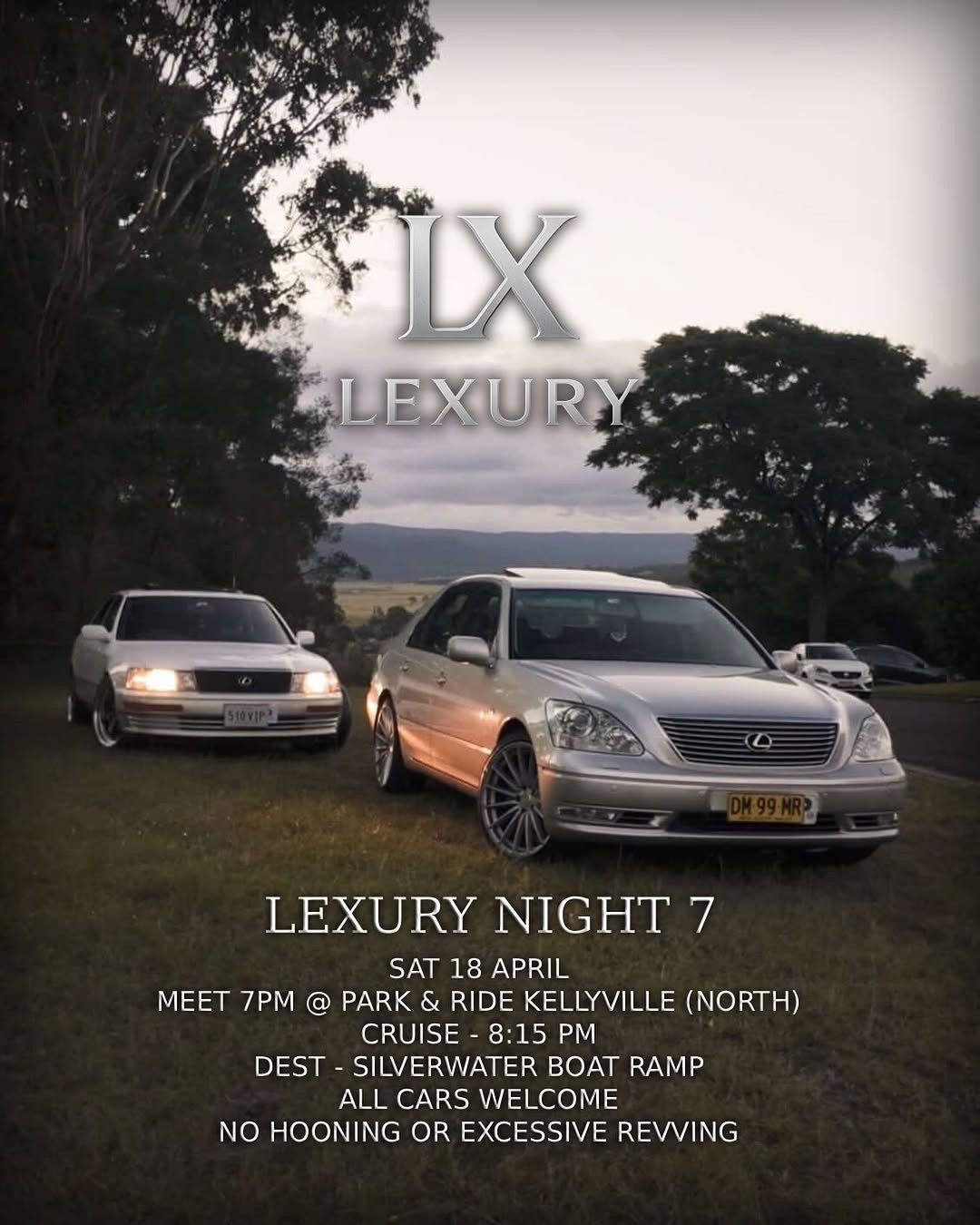 LEXURY NIGHT 7 — JDM car meet in Sydney, NSW on Saturday 18 April 2026