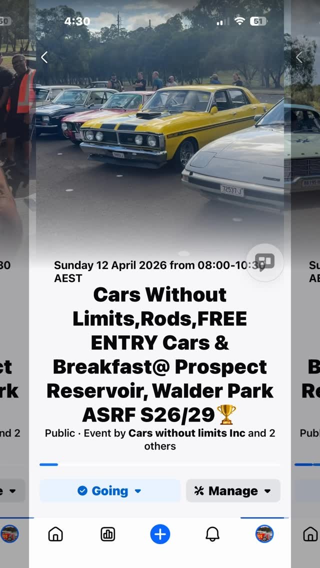 Cars Without Limits, Rods, FREE ENTRY Cars & Breakfast — Classic/Muscle car meet in Sydney, NSW on Sunday 12 April 2026