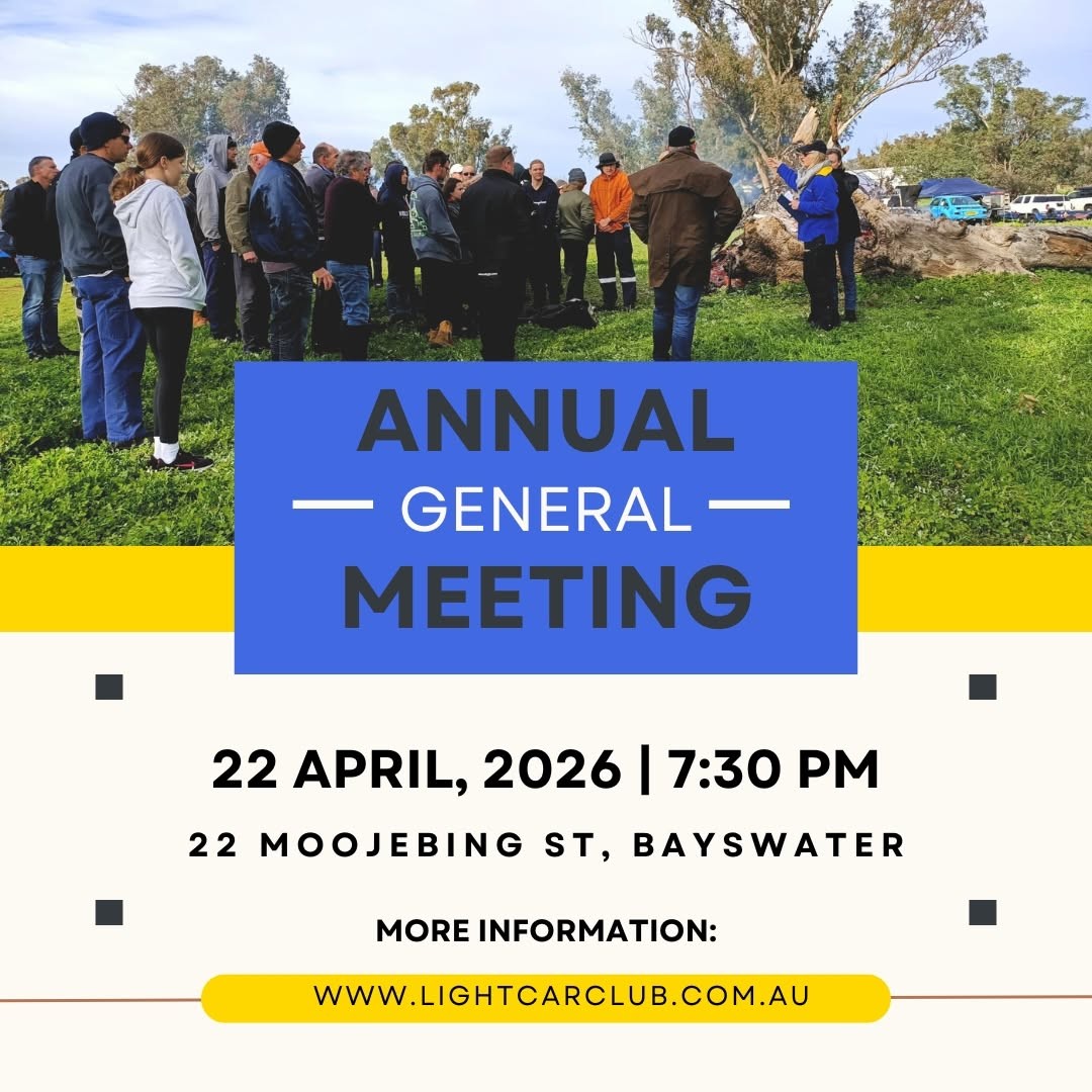 Annual General Meeting — car meet in Perth, WA on Wednesday 22 April 2026