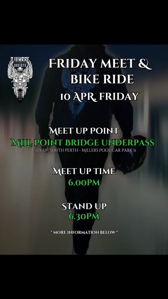 Friday Meet & Bike Ride — car meet in Perth, WA on Friday 10 April 2026