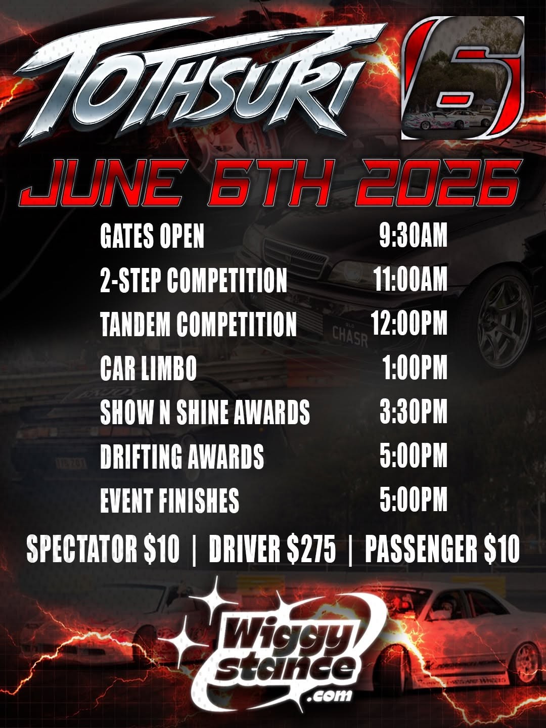 Tothsuri VL.VI — JDM/Stance spectator event in Brisbane, QLD on Saturday 6 June 2026