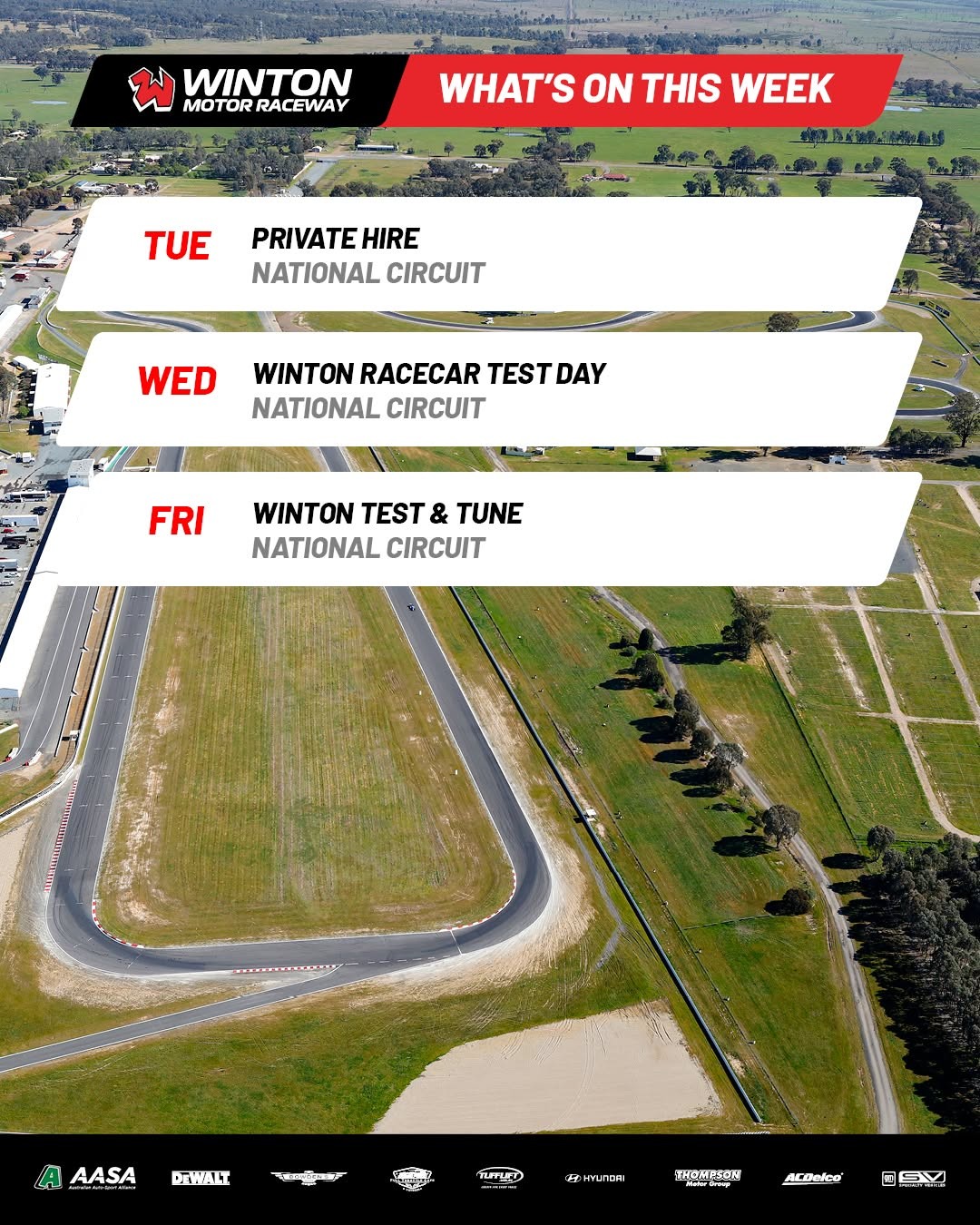 Winton Test & Tune — track day in Melbourne, VIC on Friday 8 May 2026