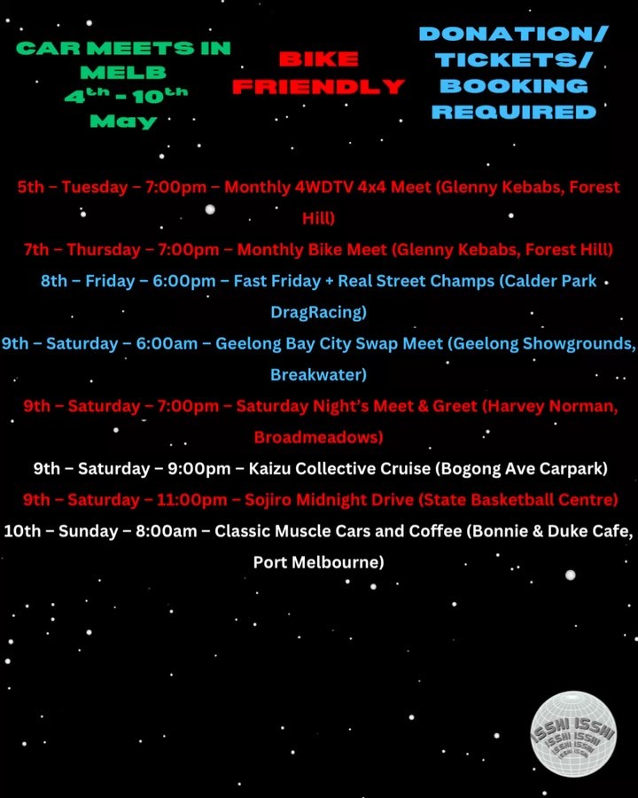 Monthly 4WDTV 4x4 Meet — 4x4 car meet in Melbourne, VIC on Tuesday 5 May 2026