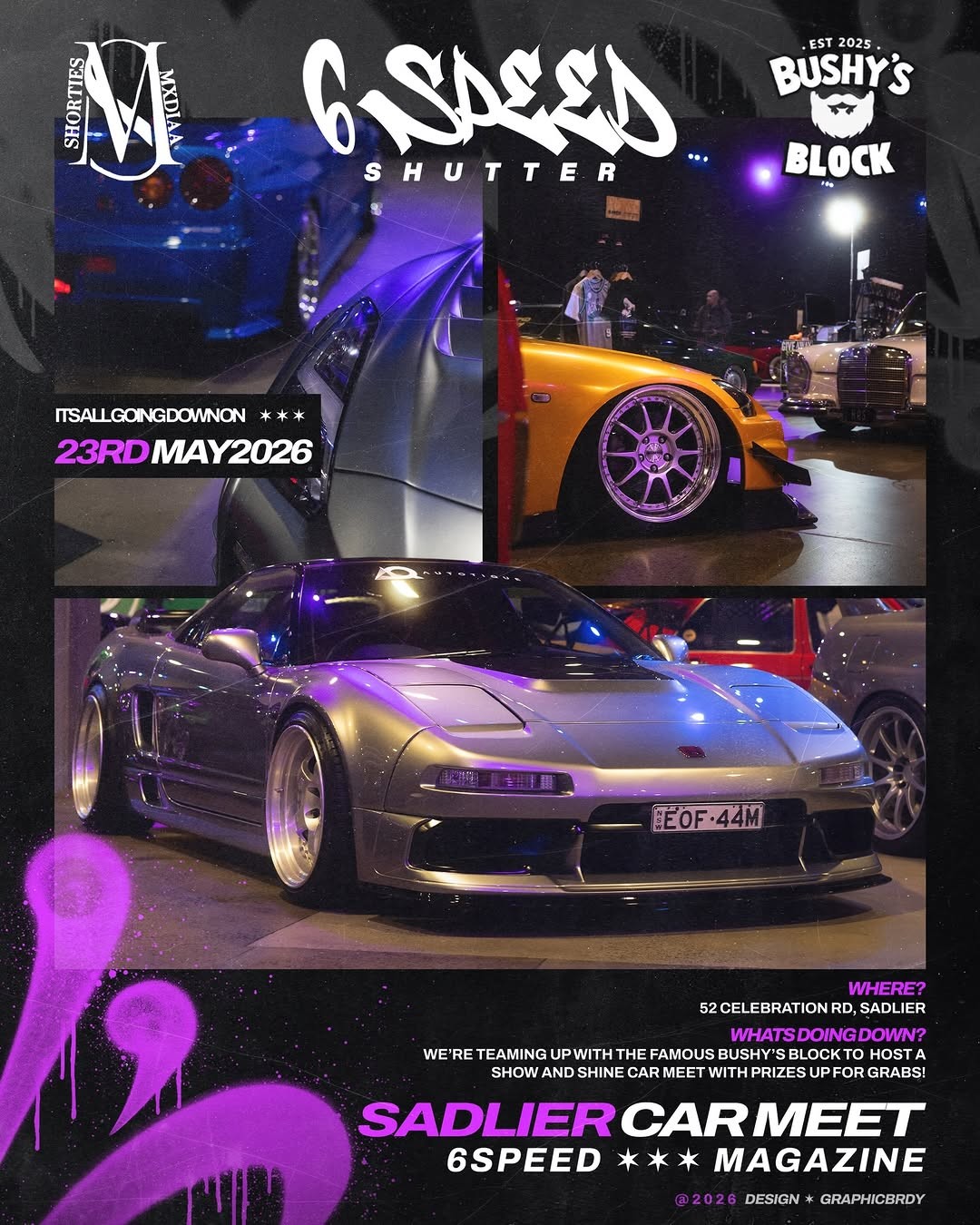 Sadlier Car Meet flyer — NSW