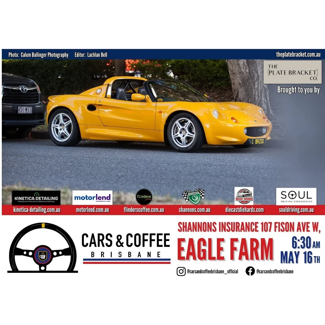 Cars & Coffee Brisbane flyer — QLD