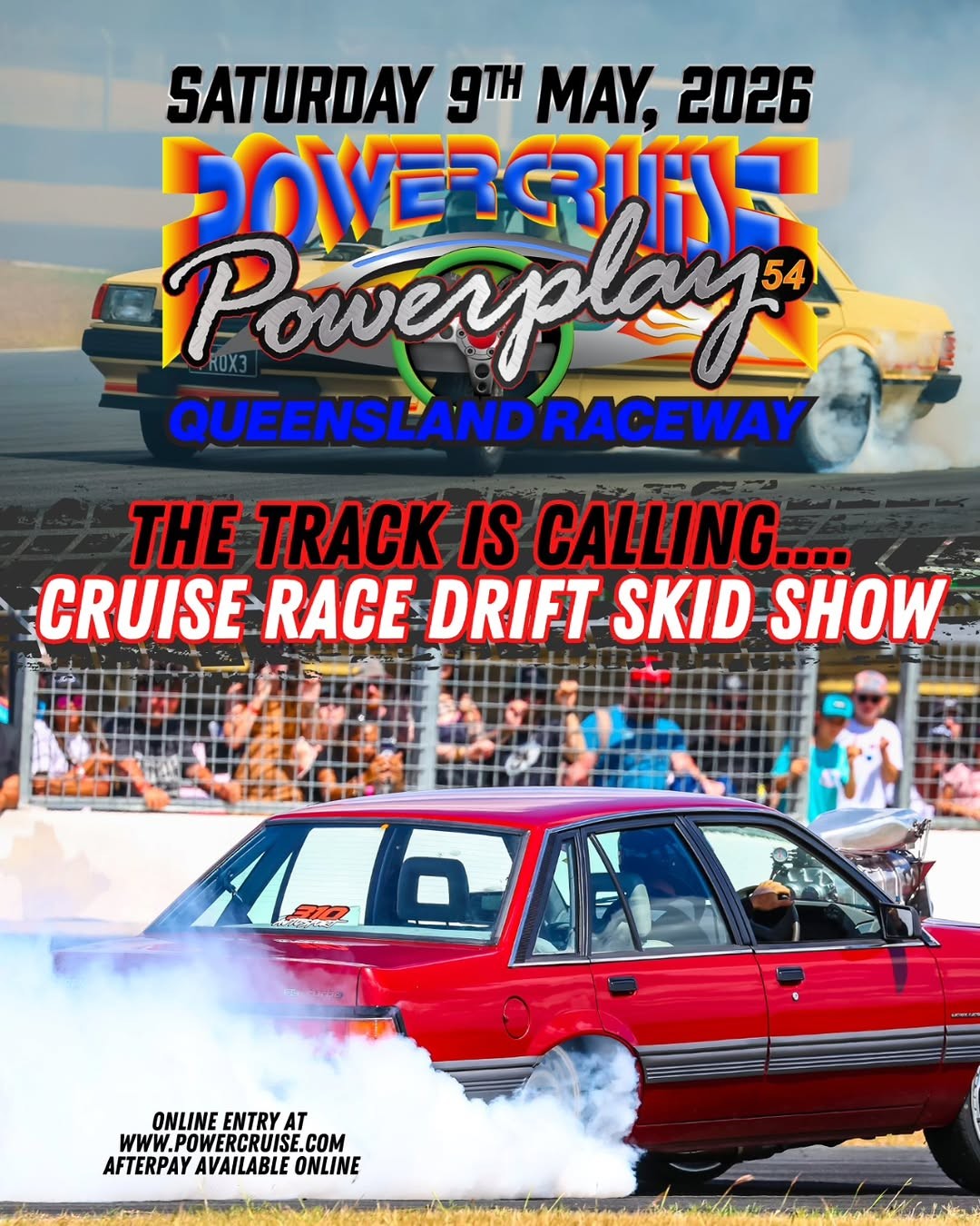 Powercruise Powerplay 54 — JDM/Muscle track day in Brisbane, QLD on Saturday 9 May 2026