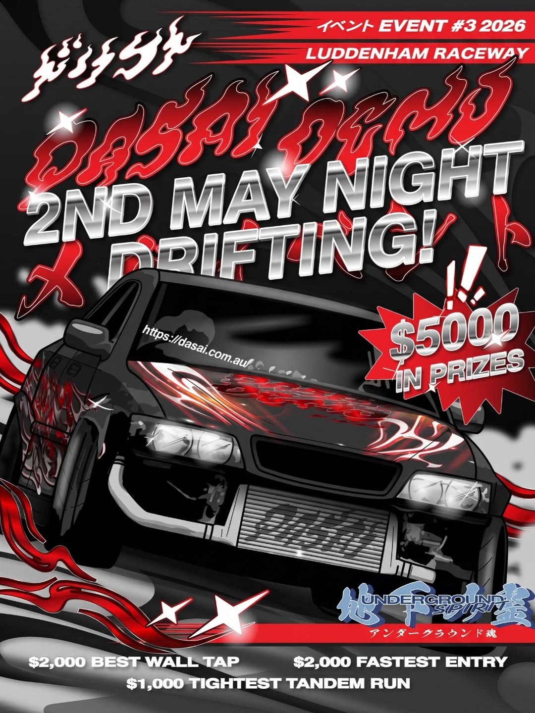 DASAI DEMO 03 — JDM track day in Sydney, NSW on Saturday 2 May 2026