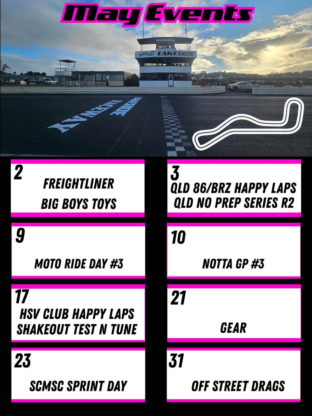 Off Street Drags flyer — QLD