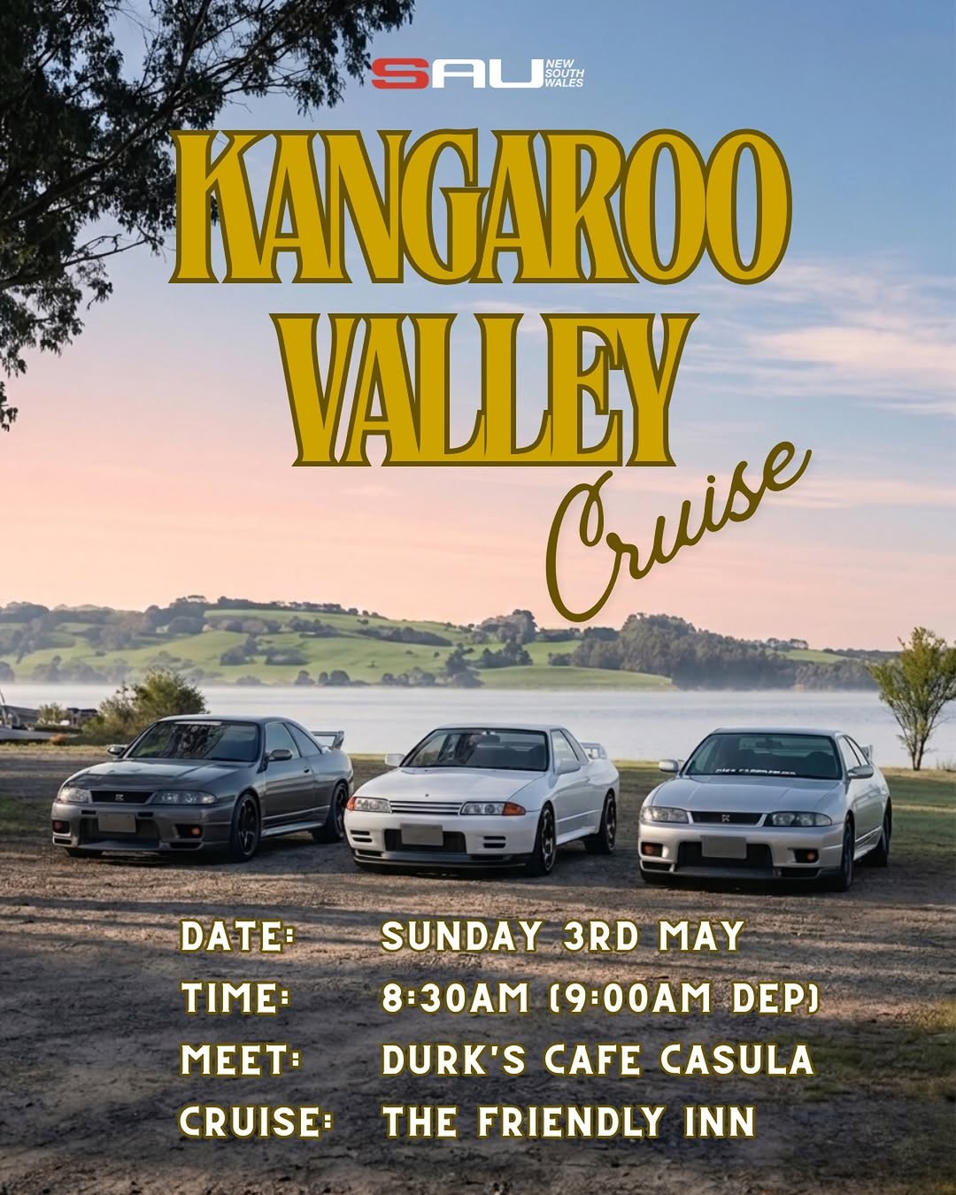 Kangaroo Valley Cruise — JDM car meet in Sydney, NSW on Sunday 3 May 2026