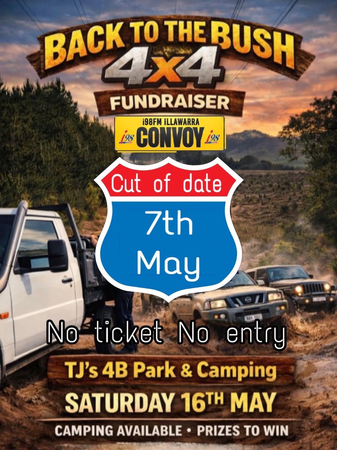 Back to the Bush 4x4 Fundraiser flyer — NSW