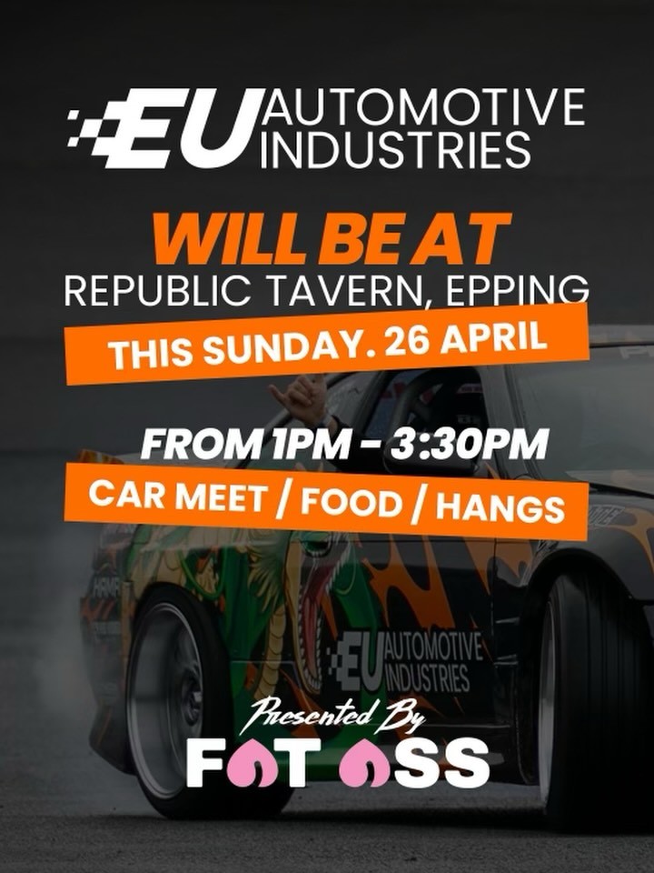 EU Automotive Industries x Fat Ass Car Meet — Euro/JDM car meet in Melbourne, VIC on Sunday 26 April 2026