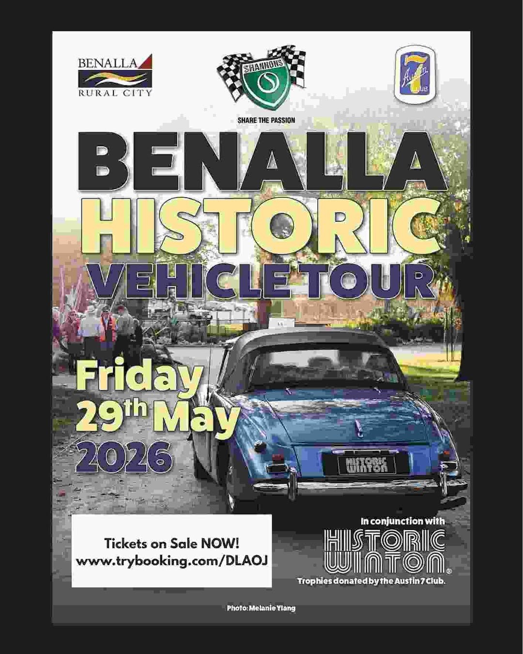 Benalla Historic Vehicle Tour flyer — VIC