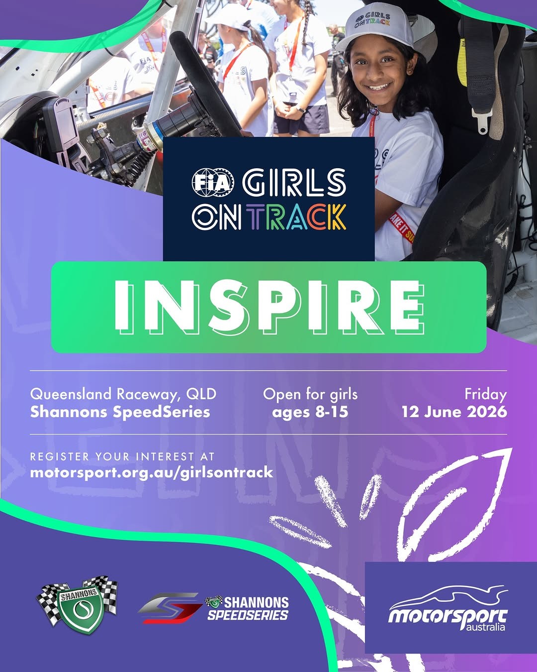 FIA Girls on Track INSPIRE - Queensland Raceway — track day in Brisbane, QLD on Friday 12 June 2026