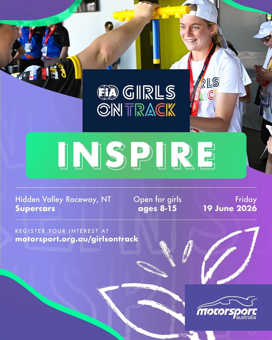 FIA Girls on Track INSPIRE - Hidden Valley Raceway flyer — NT