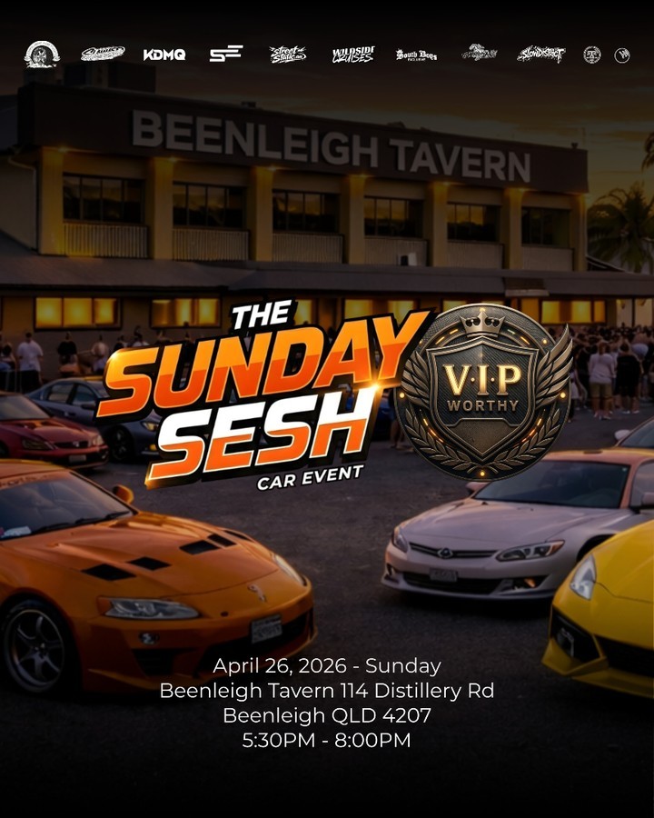 The Sunday Sesh Car Event — Euro/Exotic car meet in Brisbane, QLD on Sunday 26 April 2026