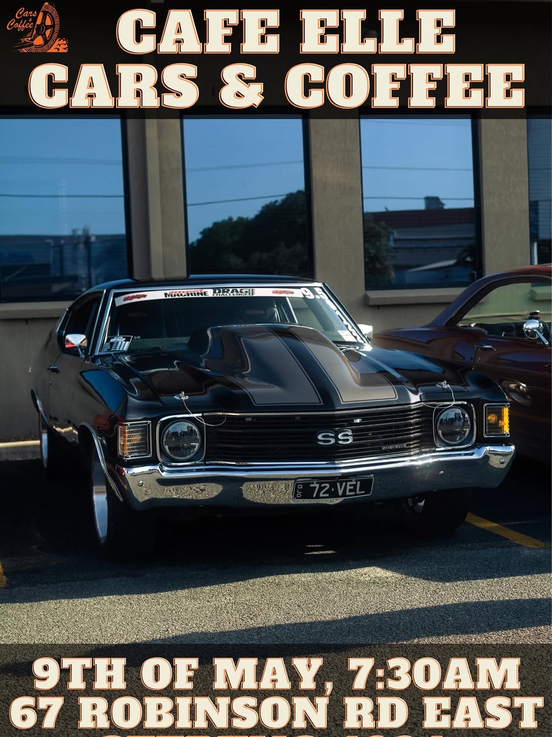 Cafe Elle Cars & Coffee — Muscle/Classic car meet in Brisbane, QLD on Saturday 9 May 2026