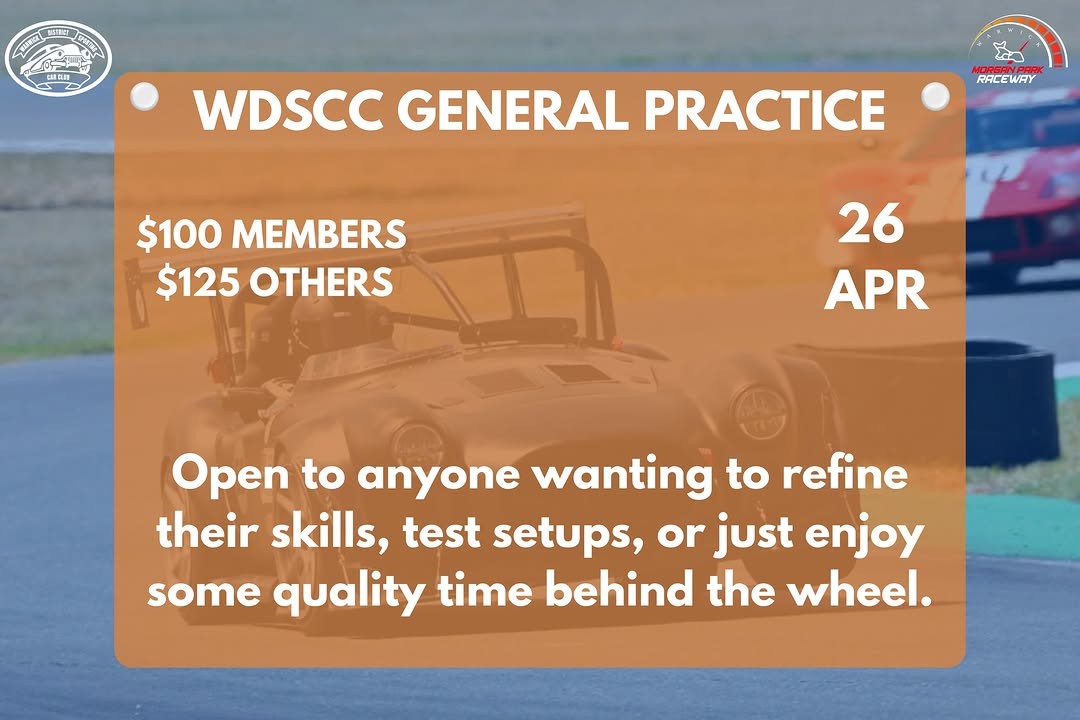 WDSCC General Practice — Muscle track day in Toowoomba, QLD on Sunday 26 April 2026