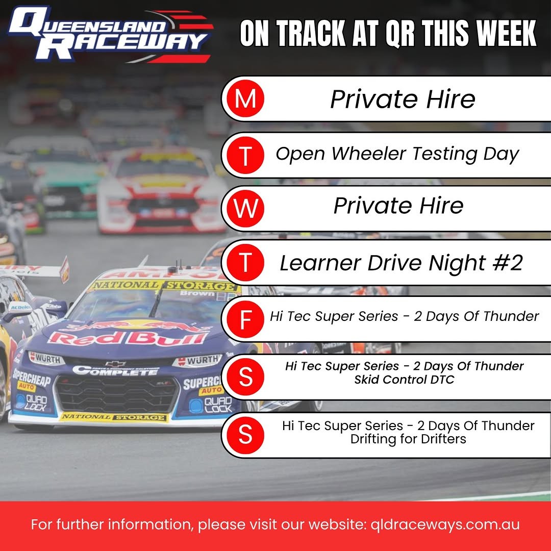 Hi-Tec Super Series - 2 Days of Thunder — spectator event in Brisbane, QLD on Friday 1 May 2026
