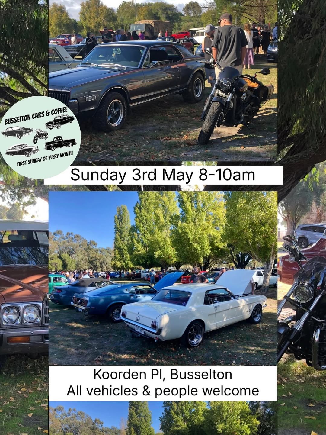 Busselton Cars & Coffee — Classic/Muscle car meet in Perth, WA on Sunday 3 May 2026
