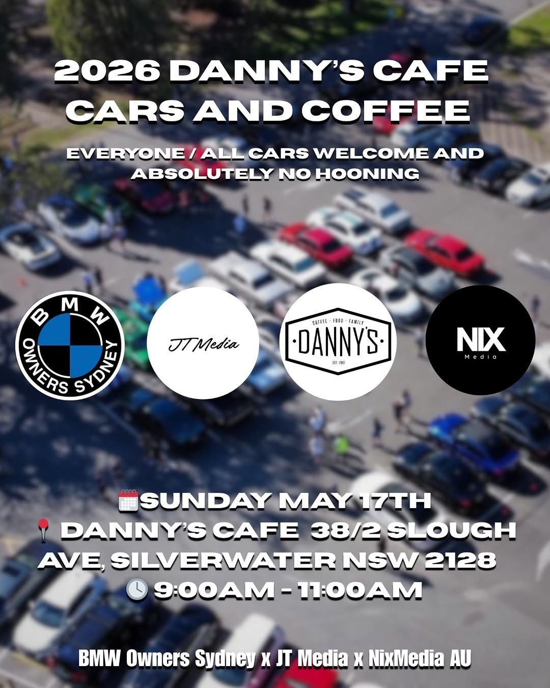 Danny's Cafe Cars and Coffee flyer — NSW