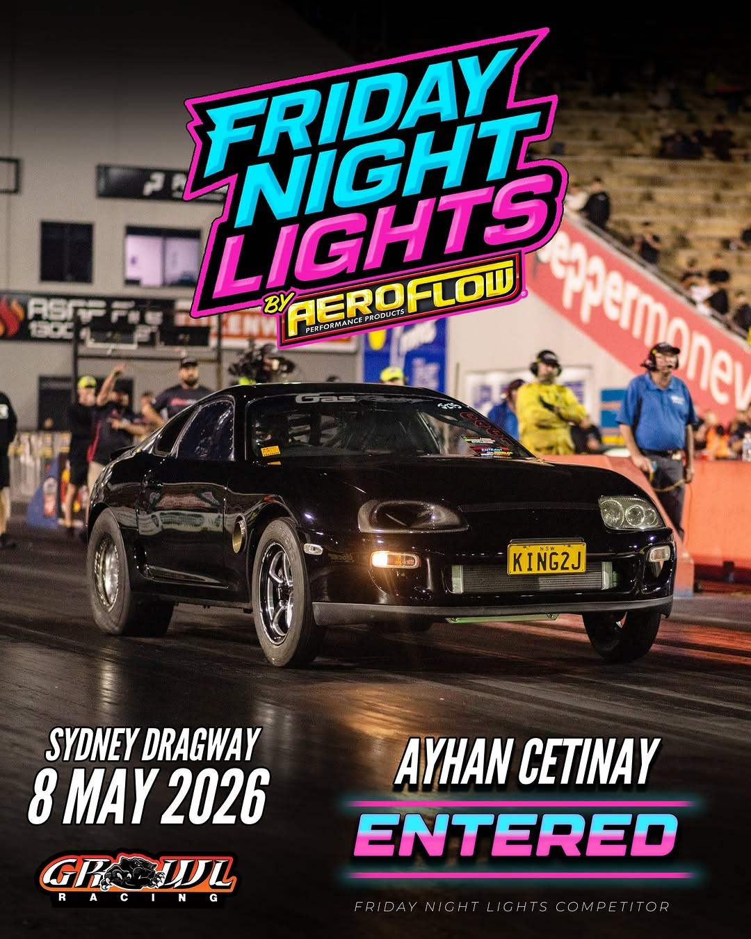 Friday Night Lights — Muscle track day in Sydney, NSW on Friday 8 May 2026