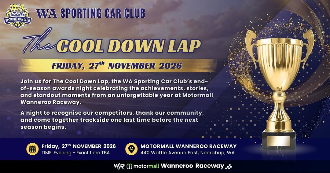 The Cool Down Lap flyer — WA