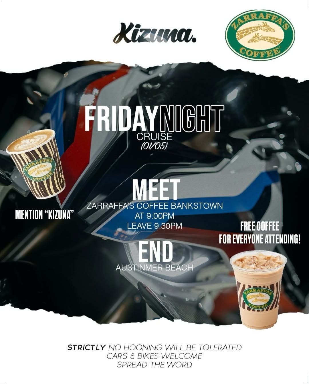 Kizuna Friday Night Cruise — JDM car meet in Sydney, NSW on Friday 1 May 2026