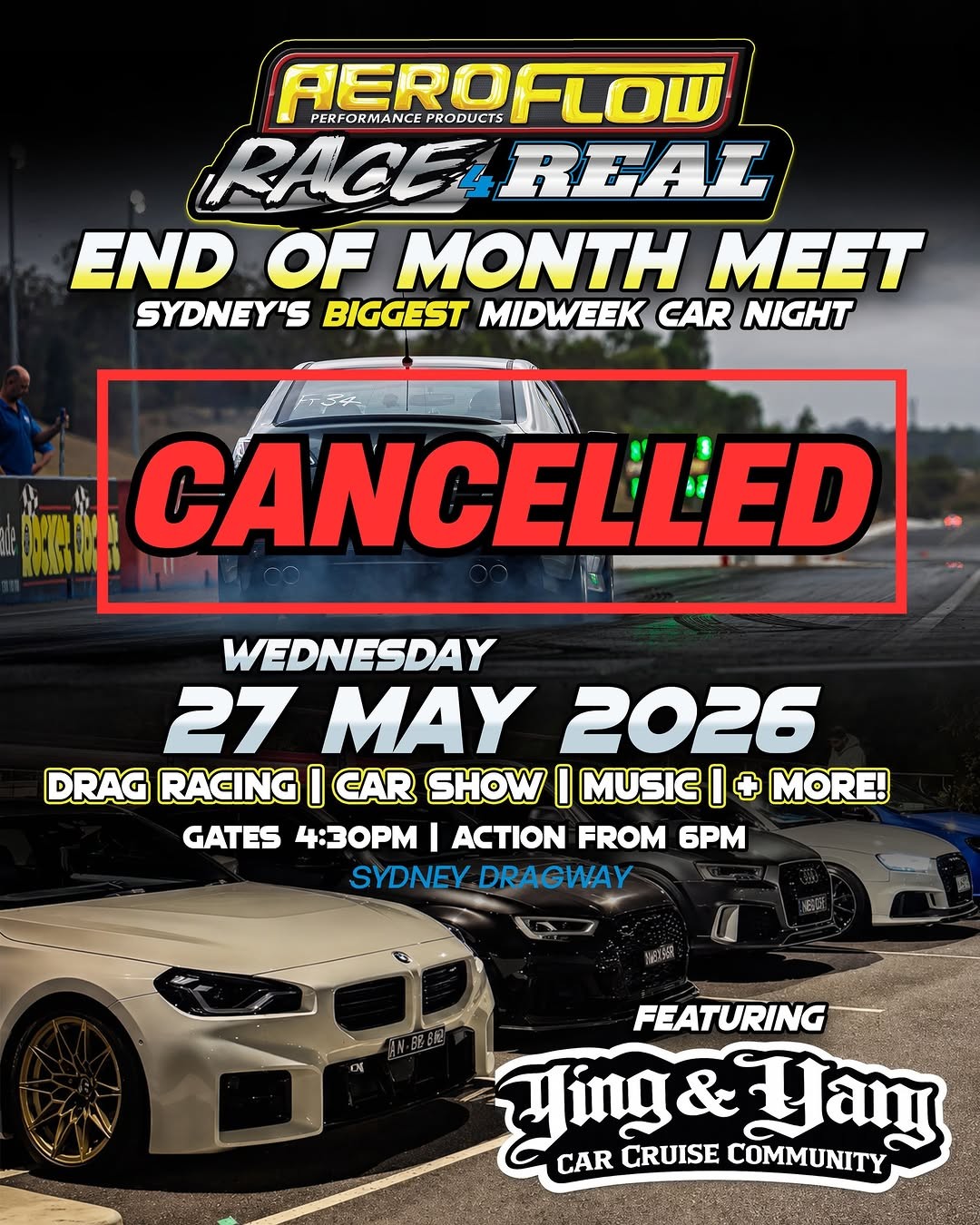 Aeroflow Race 4 Real End of Month Meet — Muscle/Euro track day in Sydney, NSW on Wednesday 27 May 2026