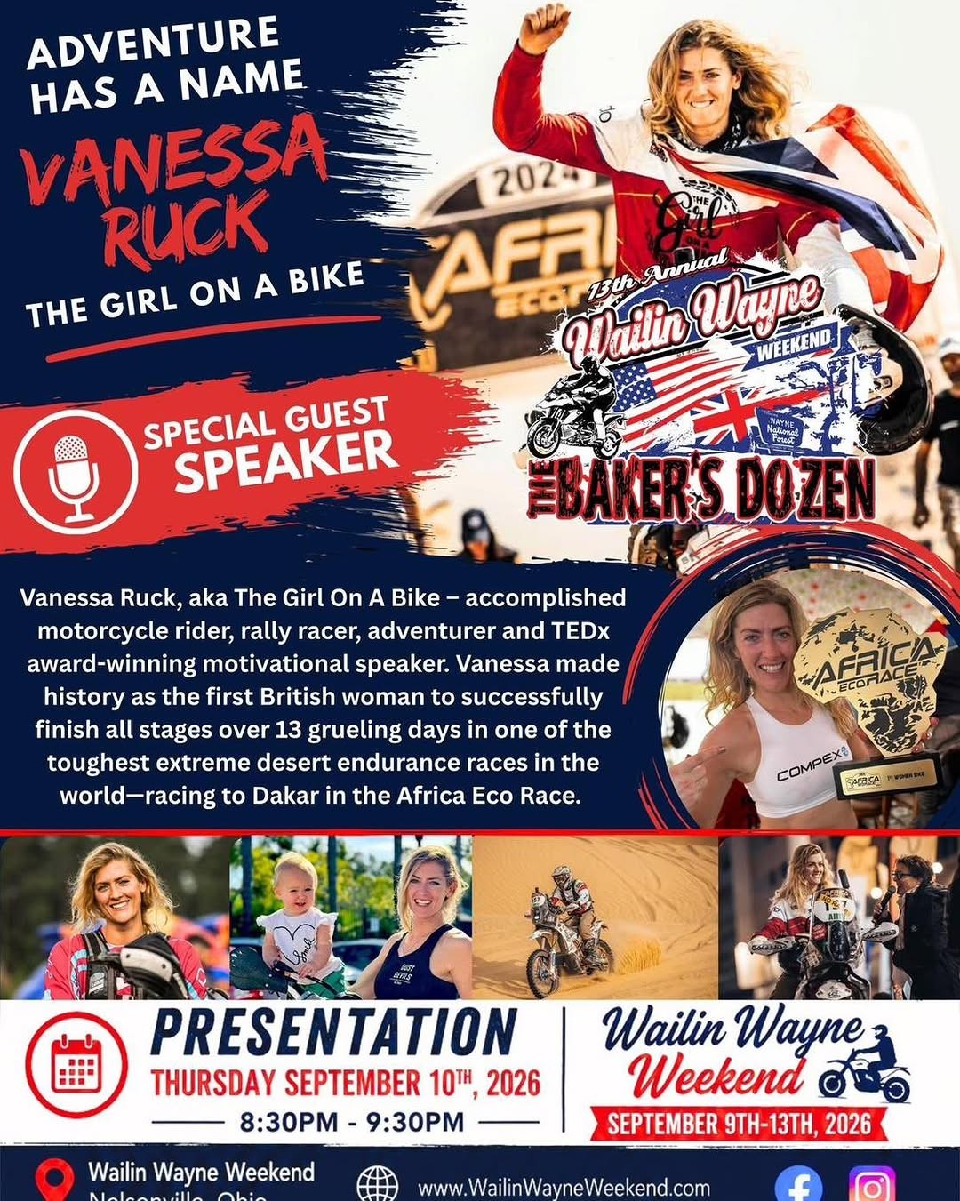 13th Annual Wailin' Wayne Weekend — spectator event in International on Wednesday 9 September 2026