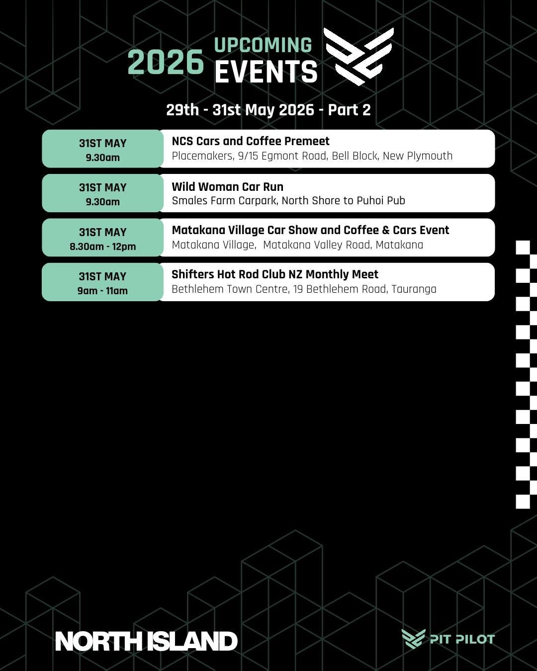 Matakana Village Car Show and Coffee & Cars Event — car meet in International on Sunday 31 May 2026
