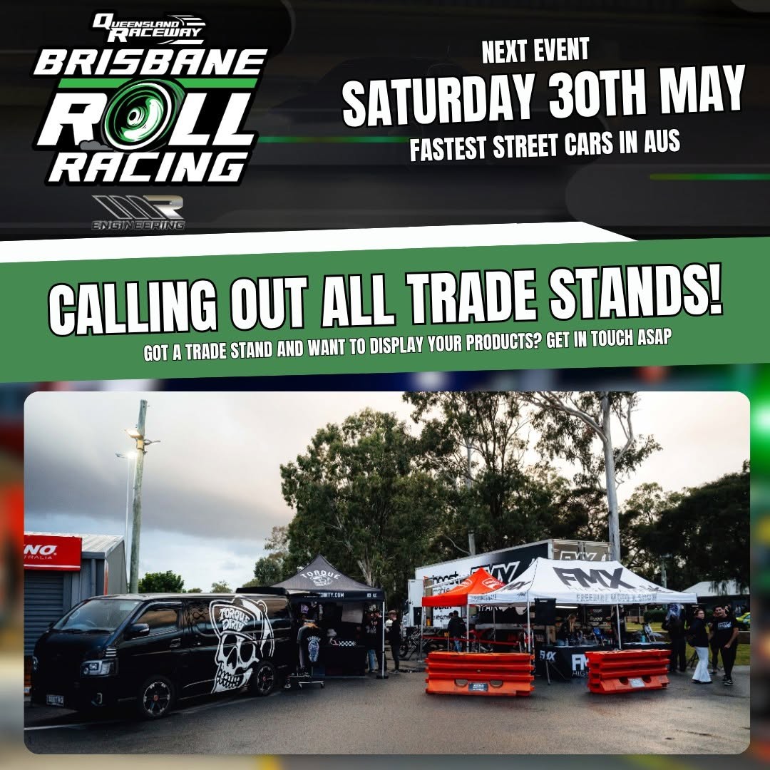 Brisbane Roll Racing — Muscle/JDM track day in Brisbane, QLD on Saturday 30 May 2026