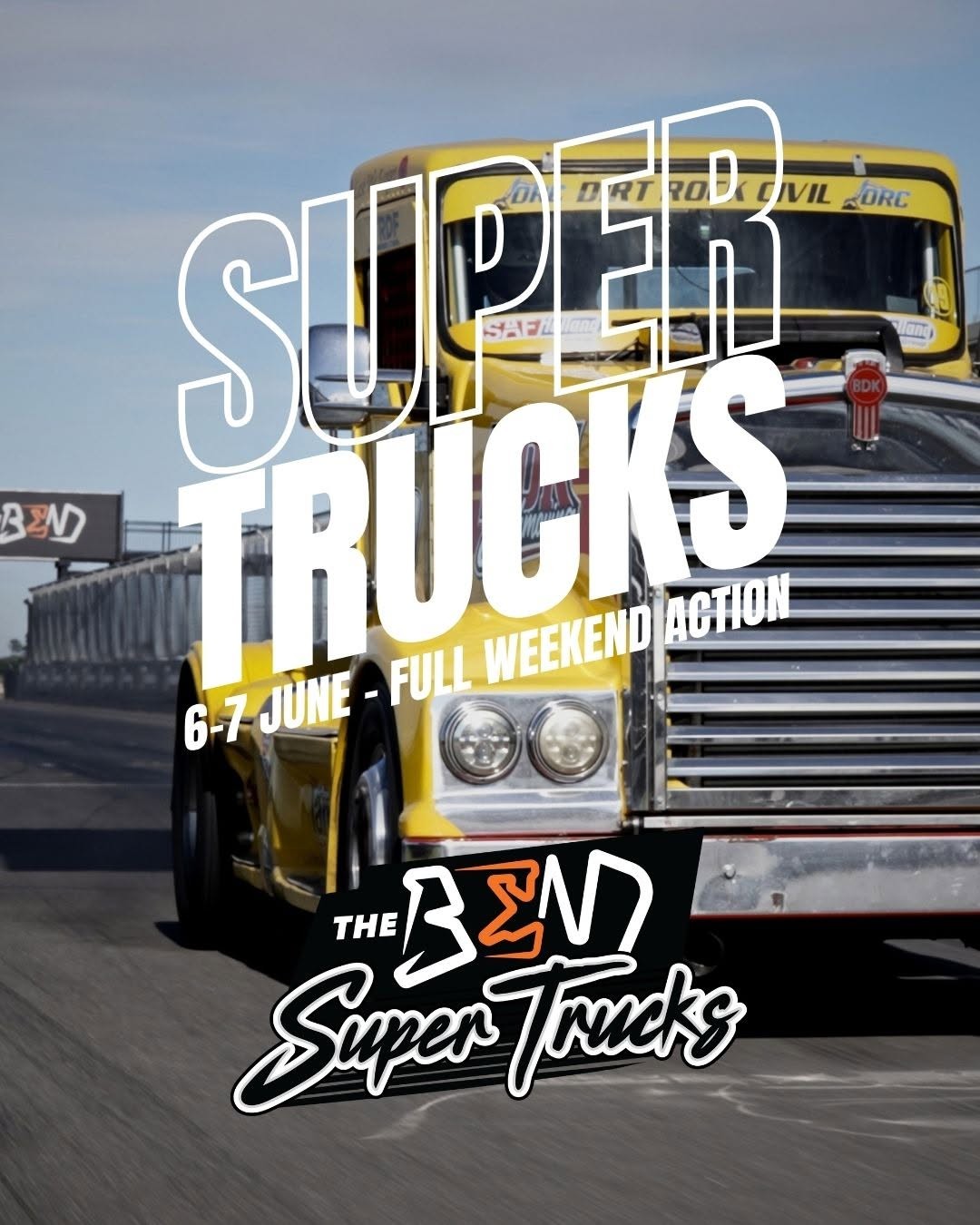 The Bend Super Trucks — Muscle spectator event in Adelaide, SA on Saturday 6 June 2026