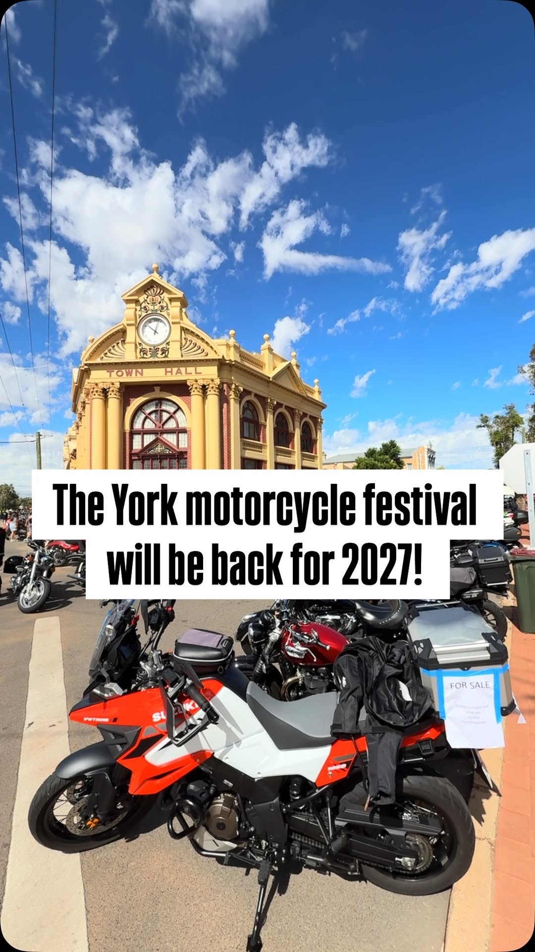 York Motorcycle Festival — JDM spectator event in Perth, WA on Saturday 20 March 2027