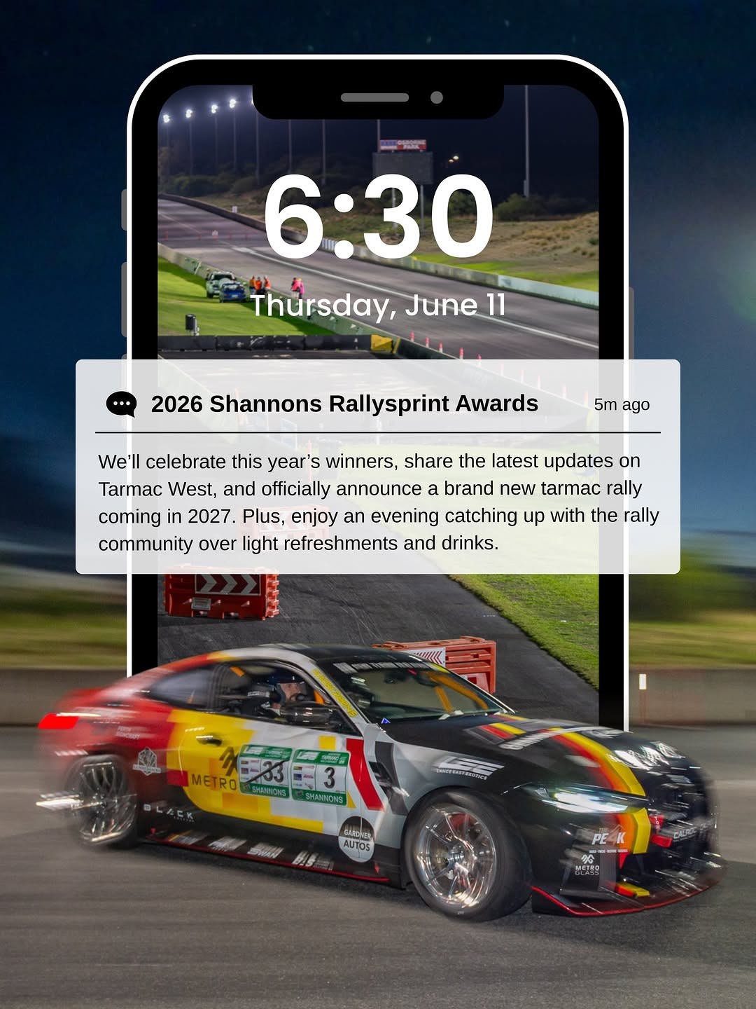 2026 Shannons Rallysprint Series Awards Presentation — car meet in Perth, WA on Thursday 11 June 2026