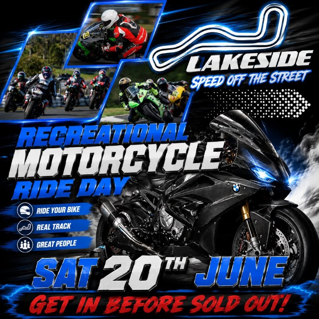 Recreational Motorcycle Ride Day — track day in Brisbane, QLD on Saturday 20 June 2026
