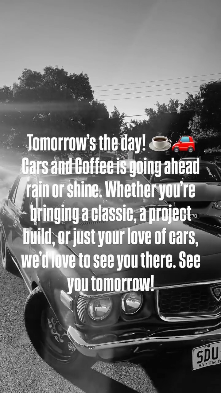 Cars and Coffee — Classic car meet in Adelaide, SA on Sunday 31 May 2026
