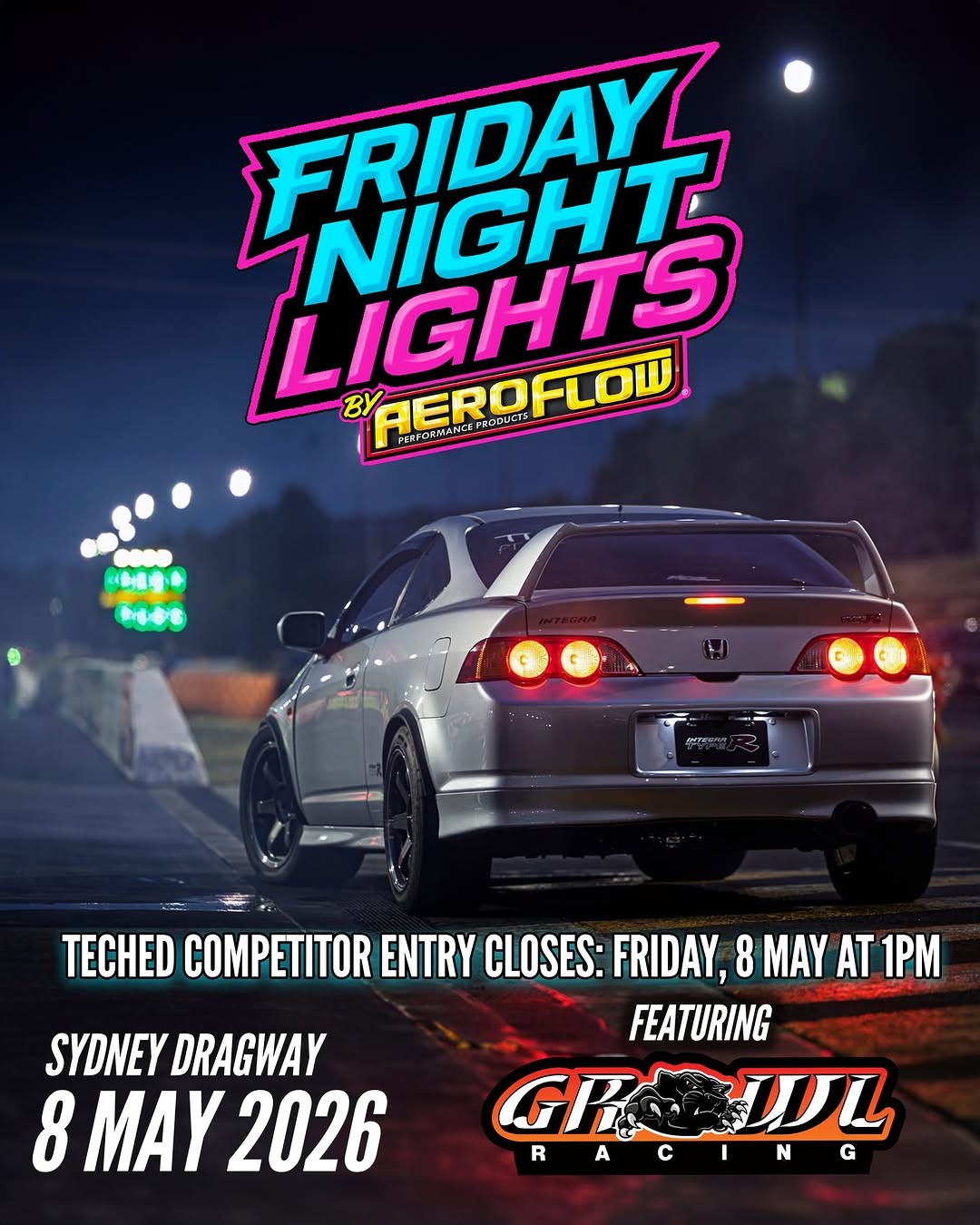 Friday Night Lights — Muscle track day in Sydney, NSW on Friday 8 May 2026
