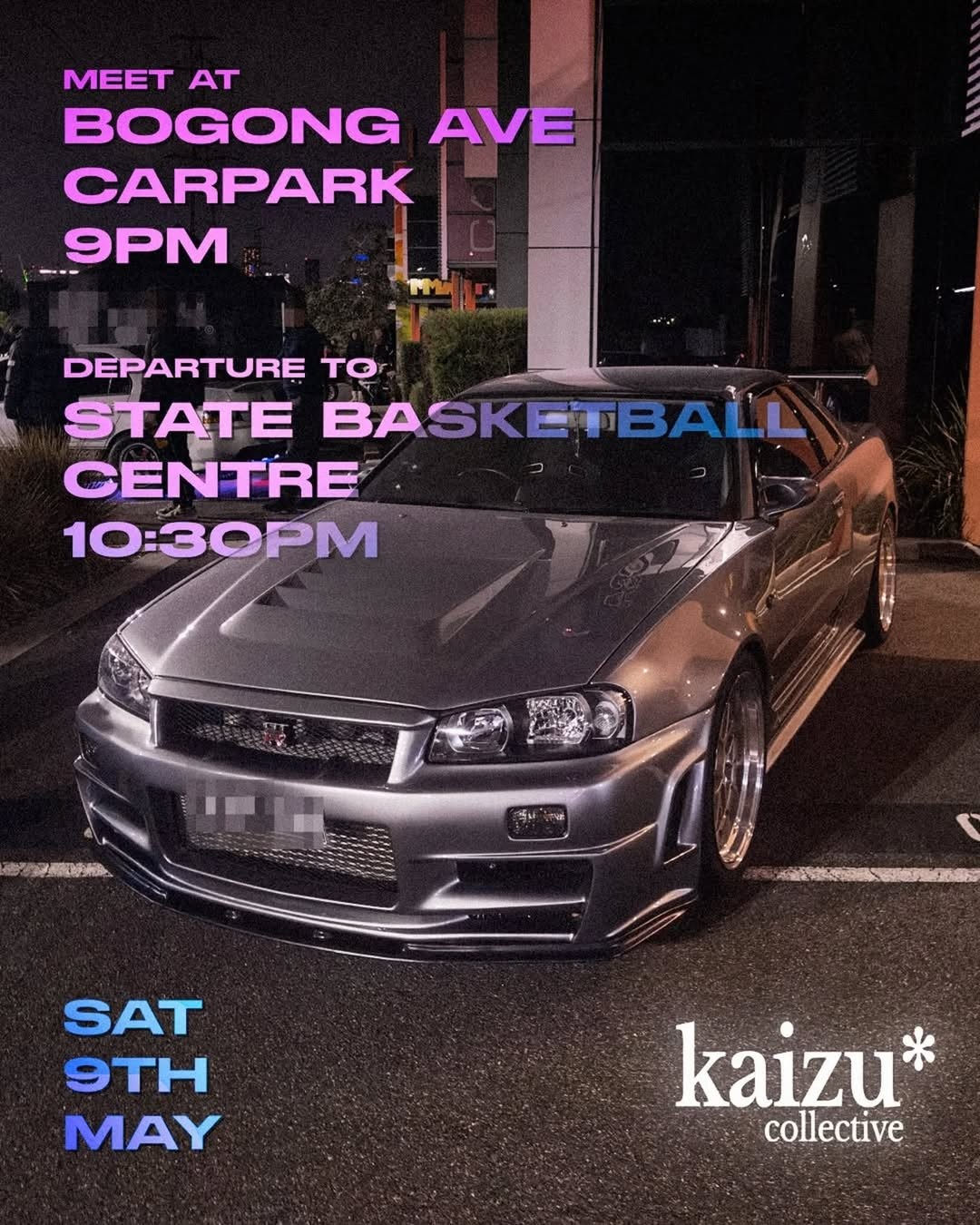 Kaizu Collective Meet & Cruise — JDM car meet in Melbourne, VIC on Saturday 9 May 2026